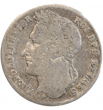 1/4 Francs Léopold I Tête Laurée - Belgique Argent