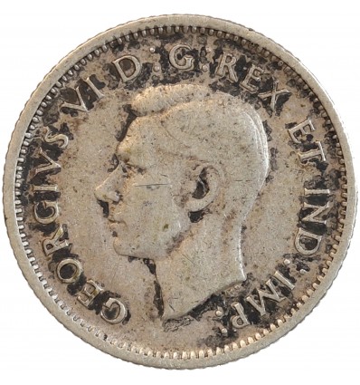 10 Cents Georges VI - Canada Argent