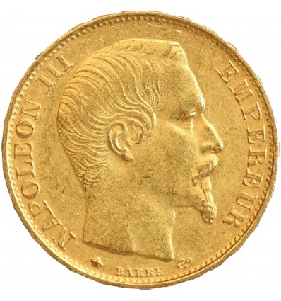 20 Francs Napoléon III Tête Nue