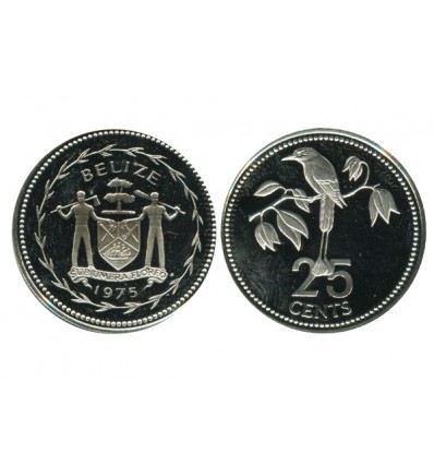 25 Cents Bélize Argent