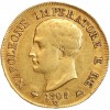40 Lires Napoléon Imperator Tranche En Relief - Italie Occupation Française