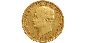 40 Lires Napoléon Imperator Tranche En Relief - Italie Occupation Française