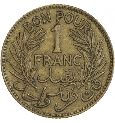 1 Franc - Tunisie