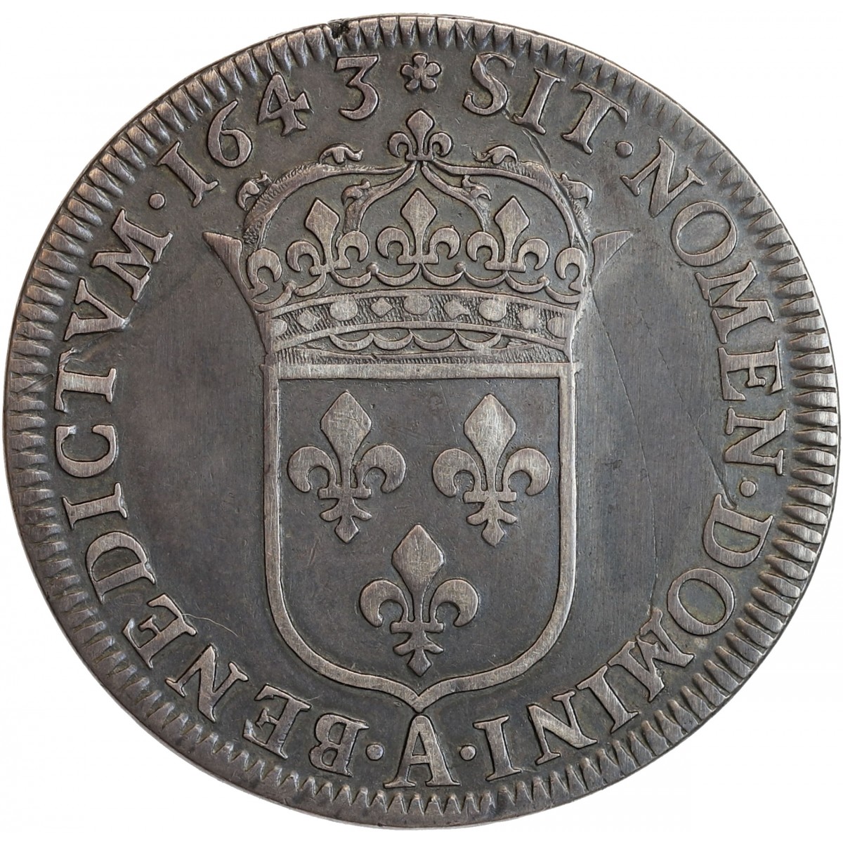 1/2 Écu 1647 Argent - Monnaie Royale Louis XIV, époque Louis XIII à Louis XVI