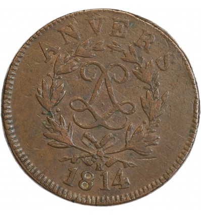 10 Centimes Louis XVIII Siège d'Anvers