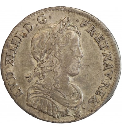 1/4 Ecu à la Mèche Longue Louis XIV