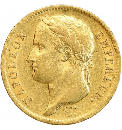 40 Francs Napoléon Ier Tête Laurée Revers Empire