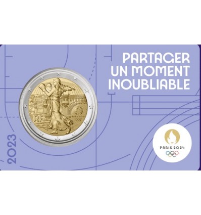 2 Euros JO de Paris 2024 - 2023 BU Violet