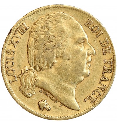 20 Francs Louis XVIII Buste Nu