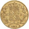 20 Francs Louis XVIII Buste Nu