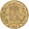 20 Francs Louis XVIII Buste Nu