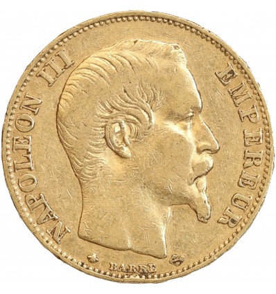 20 Francs Napoléon III Tête Nue