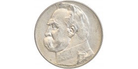 5 Zloty Josef Pilsudski - Pologne Argent