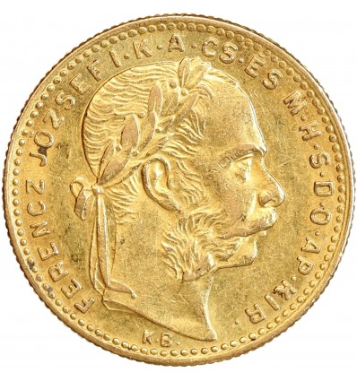 8 Forint - 20 Francs François Joseph Ier - Hongrie