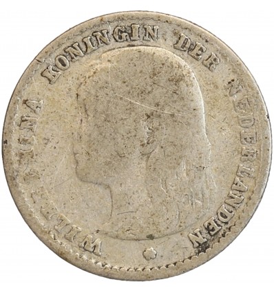 10 Cents Wilhelmine Tête Jeune - Pays-Bas