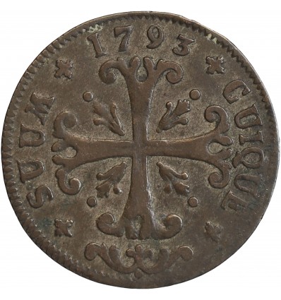 Revers : croix échancrée.