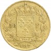 20 Francs Louis XVIII Buste Nu