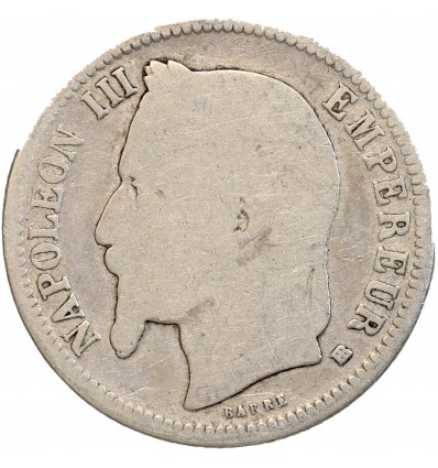 1 Franc Napoléon III Tête Laurée
