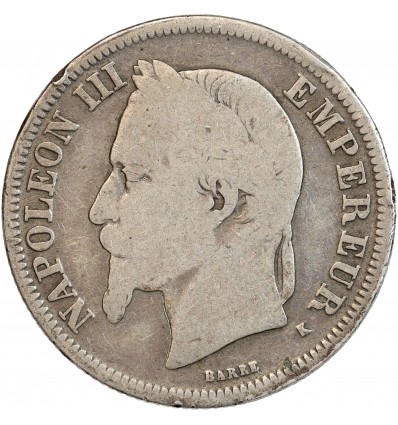 2 Francs Napoléon III Tête Laurée