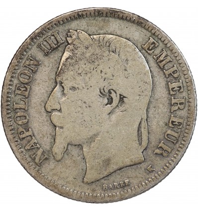 2 Francs Napoléon III Tête Laurée