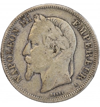 2 Francs Napoléon III Tête Laurée