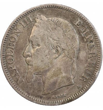 2 Francs Napoléon III Tête Laurée