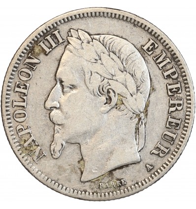 2 Francs Napoléon III Tête Laurée