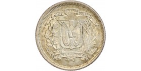 25 Centavos - République Dominicaine Argent