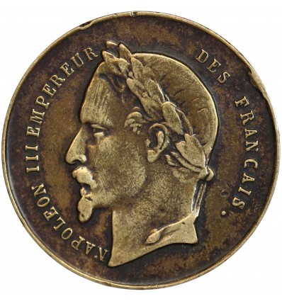 Médaillette en Bronze Napoléon Ier et Napoléon III