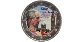 2 Euros Colorisée Couronnement de Charles III