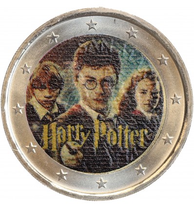 2 Euros Colorisée Harry Potter