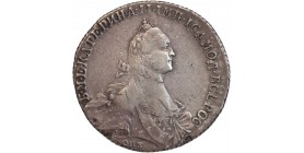 1/2 Rouble ou Poltina Catherine II - Russie Argent
