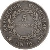 5 Francs Bonaparte 1er Consul