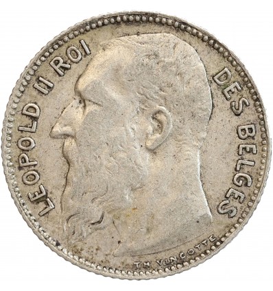 1 Franc Léopold II Légende Française - Belgique Argent