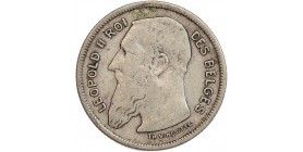 2 Francs Léopold II Légende Française - Belgique Argent