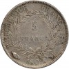 5 Francs Napoléon Ier Tête Laurée Revers République