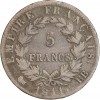 5 Francs Napoleon Ier Tête Laurée Revers Empire