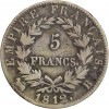 5 Francs Napoléon Ier Tête Laurée Revers Empire