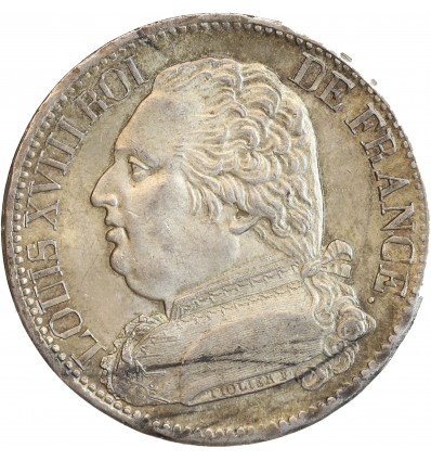 5 Francs Louis XVIII Buste Habillé