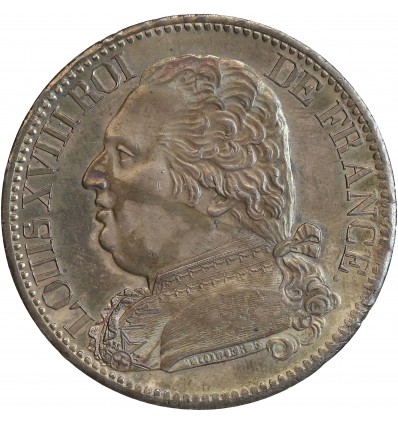 5 Francs Louis XVIII Buste Habillé