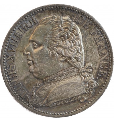 Module de 5 Francs Louis XVIII - Visite de la Monnaie de Lille