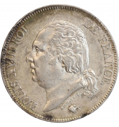 5 Francs Louis XVIII Buste Nu