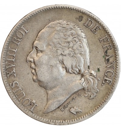 5 Francs Louis XVIII Buste Nu