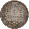 5 Francs Napoléon Ier Tête Laurée Revers République