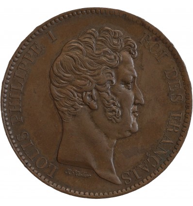 Module Essai de 5 Francs Louis-Philippe Ier Presse Monétaire de Thonnelier Ingénieur 1833