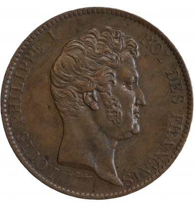 Module de 5 Francs Louis-Philippe Ier au Roi Thonnelier Auteur de la Presse Monétaire Cuivre