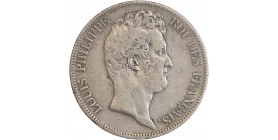 5 Francs Louis-Philippe Ier Tête Nue Sans le I Tranche En Creux