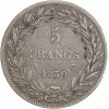 5 Francs Louis-Philippe Ier Tête Nue Sans le I Tranche En Relief