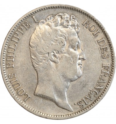 5 Francs Louis-Philippe Ier Tête Nue Tranche En Creux