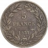 5 Francs Louis-Philippe Ier Tête Nue Tranche En Creux